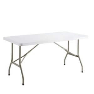 6' White Folding Table