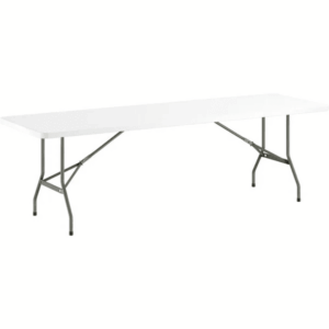 8' White Folding Table