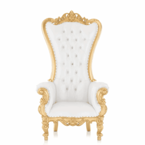 Gold/White Throne Chair