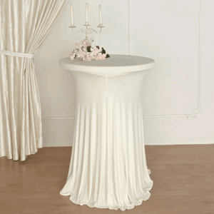 Cocktail Table Tablecloth with Wavy Drape