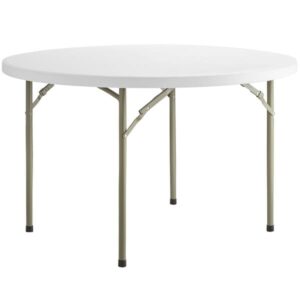 48" Round White Table