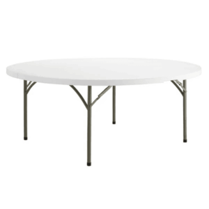 72" Round White Table