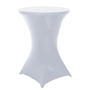 32" Spandex Tablecloth for Cocktail Table (White)