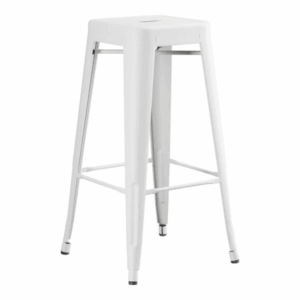 White Metal Bar Stool Rental